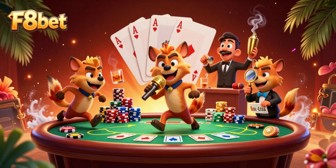 Join the fun at F8bet's comedy casino with hyenas running the show!