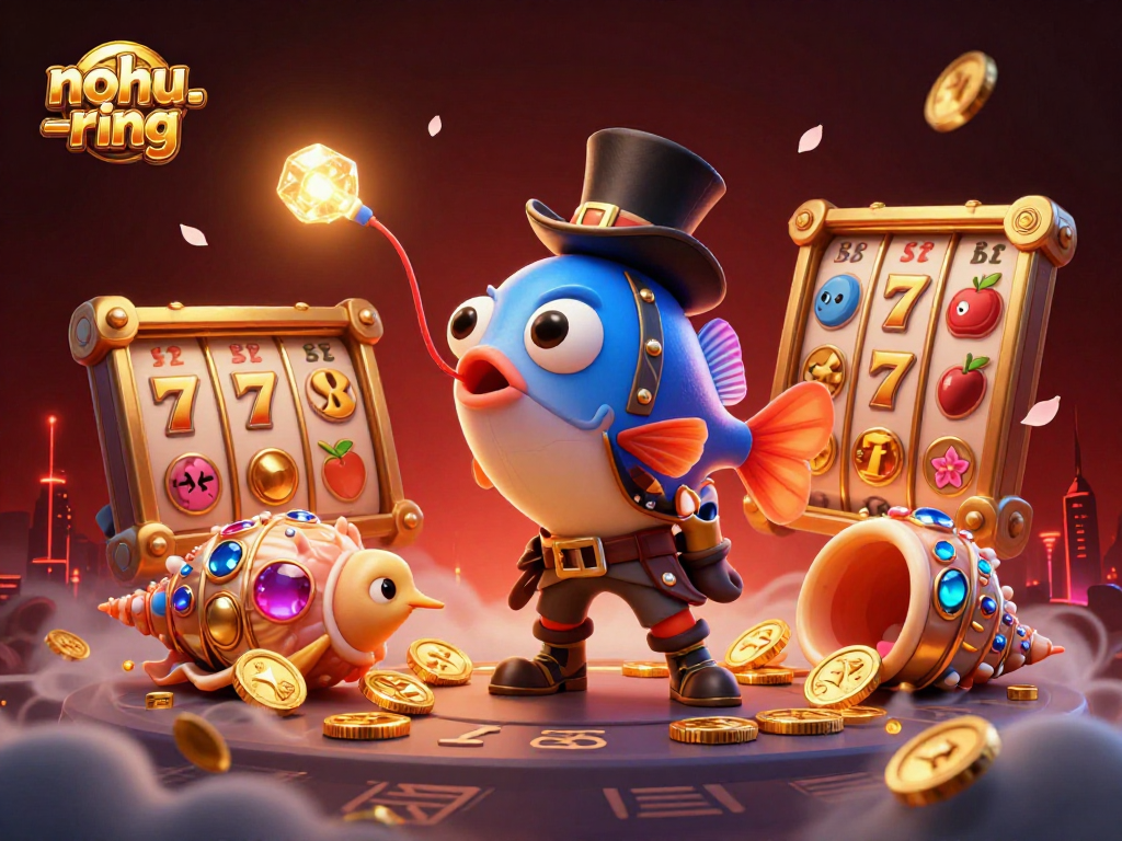 Nohus-ring showcases a thrilling jackpot scene with a glowing anglerfish, pirate shrimp, and treasure snail.