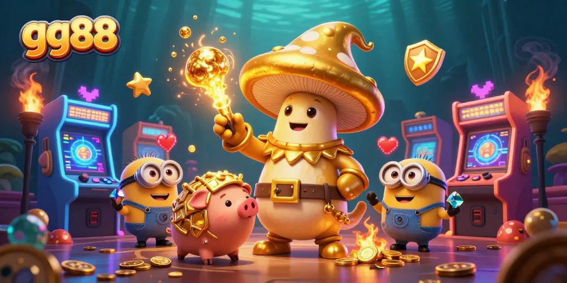 Experience the magic of gg88 as golden coins fly from a wizard's spell in an engaging 3D adventure.
