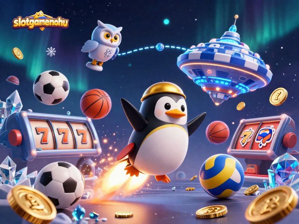 Experience thrilling gaming action with slotgamenohu's golden penguin and dynamic jackpot reels.