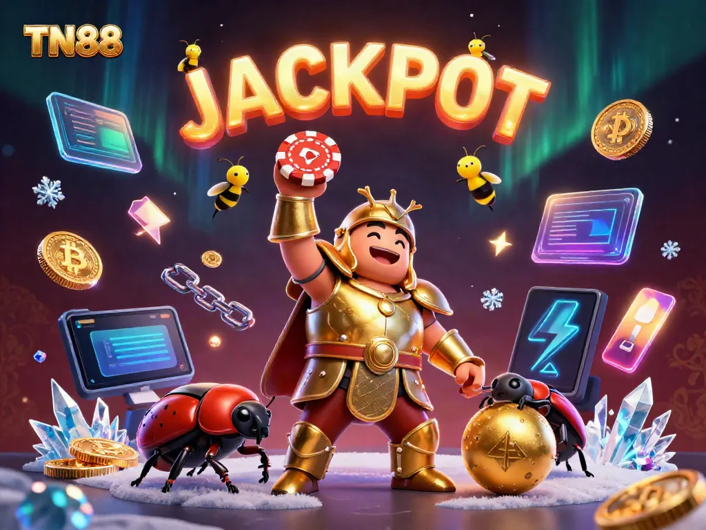 Experience the thrill of TN88 casino with vibrant characters celebrating a jackpot victory.