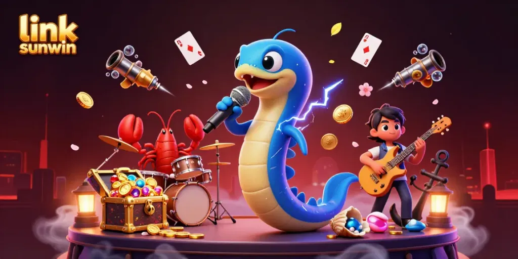 Experience thrilling games at the underwater casino with link sunwin and vibrant characters.