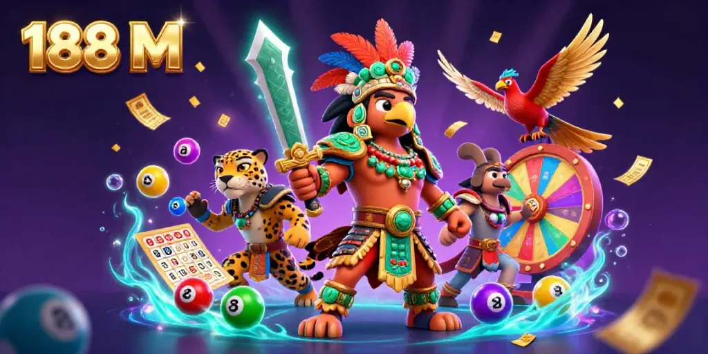 Join the Aztec warriors in a thrilling 188 M adventure filled with vibrant energy and exciting gaming elements.