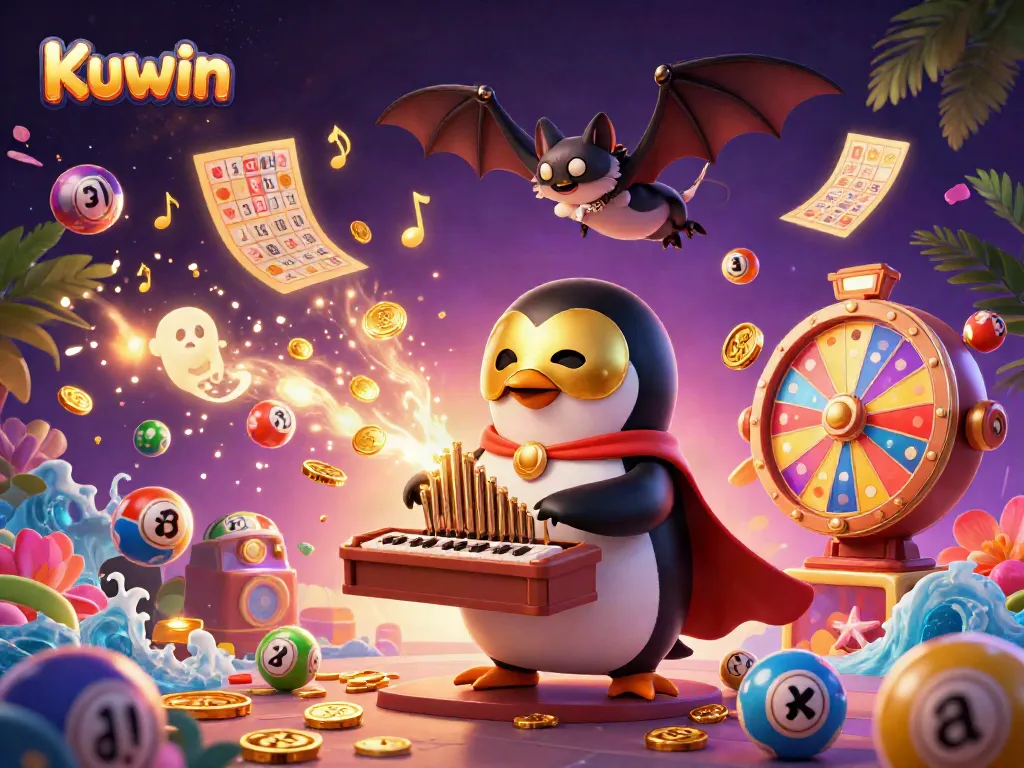 Kuwin offers vibrant gameplay with a 3D phantom penguin amid lottery excitement and big wins.