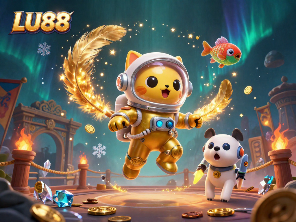 Engage with LU88's vibrant casino environment featuring exciting games and characters.