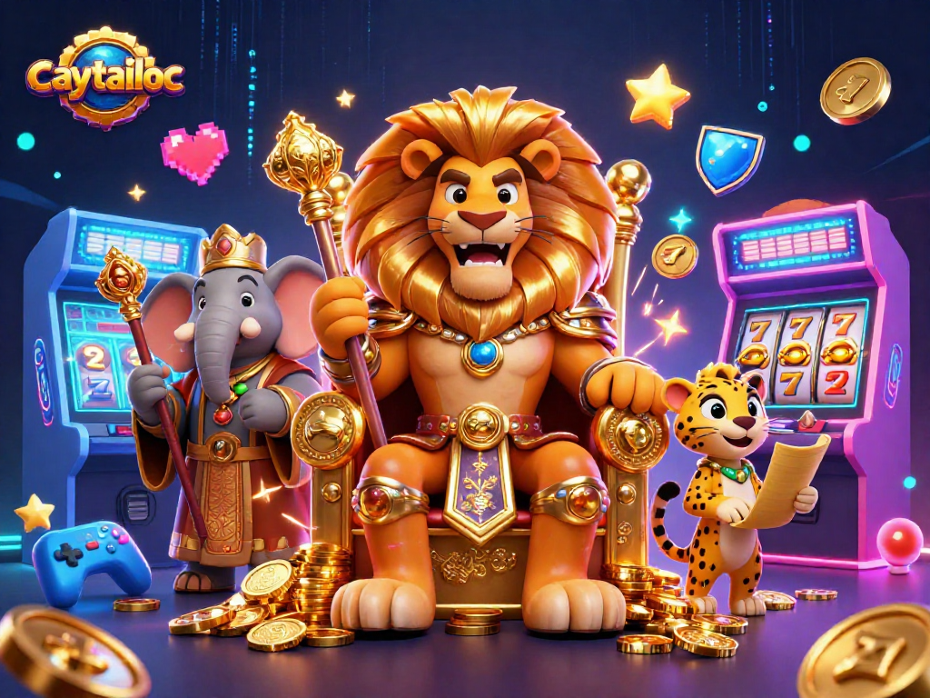 Experience the vibrant caytailoc world with the lion king and fortune symbols in action.