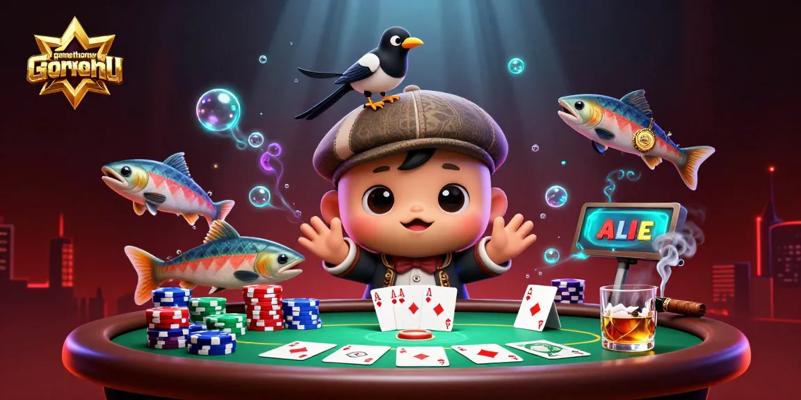 Engage in exciting gameplay with gamethuongnohu featuring playful Nessie and vibrant poker action.