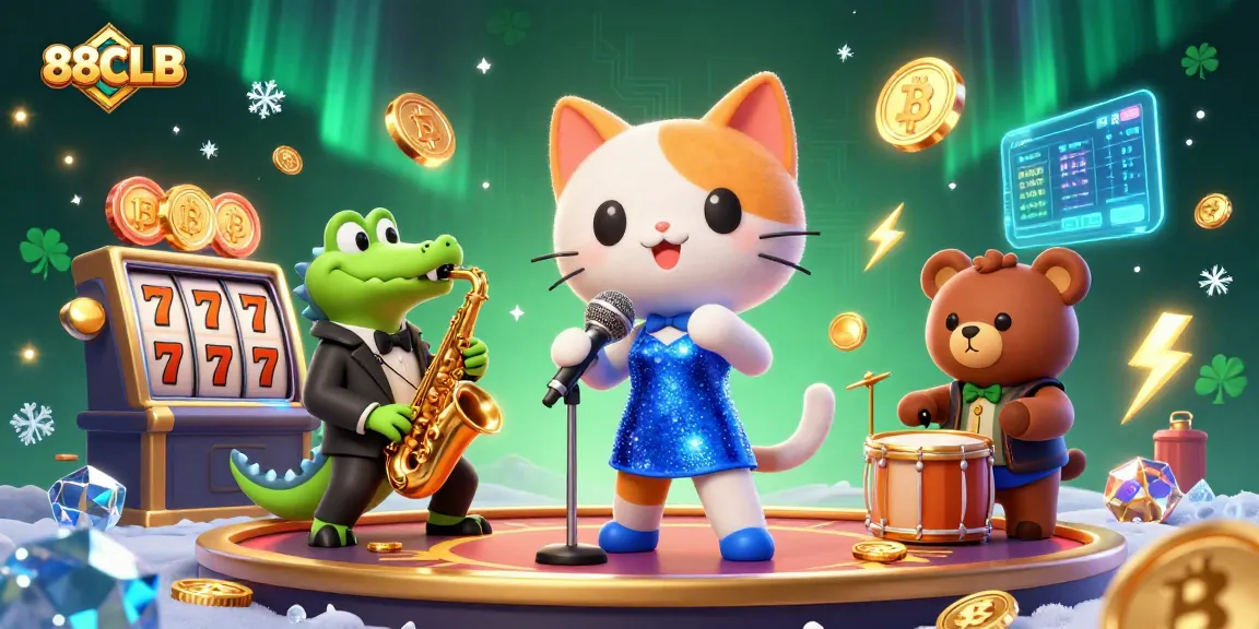 Experience thrilling jackpots with 88CLB in this vibrant casino illustration.