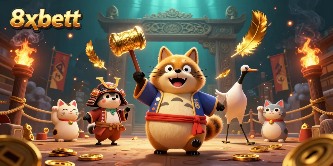 Play and win with 8xbett in a vibrant gaming world, featuring dynamic characters and immersive elements.
