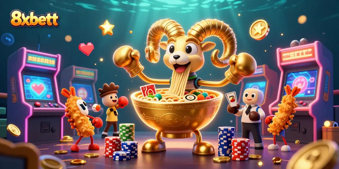Experience the vibrant world of 8xbett with a 3D cartoon casino scene full of action and excitement.