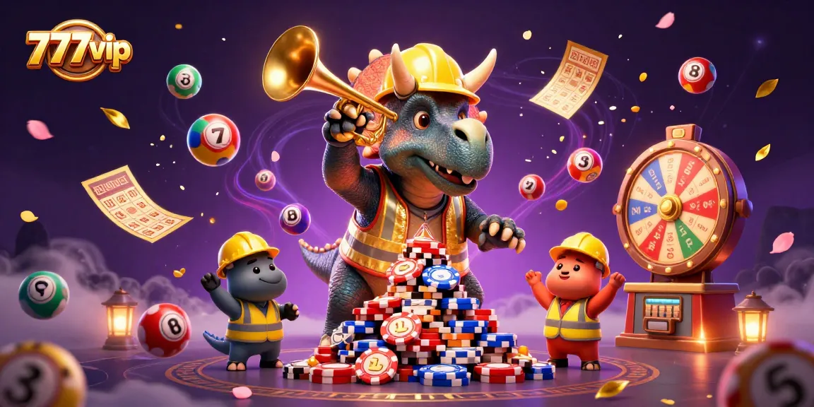 Experience the thrilling excitement of 777vip casino with a vibrant celebratory scene featuring colorful gaming elements.