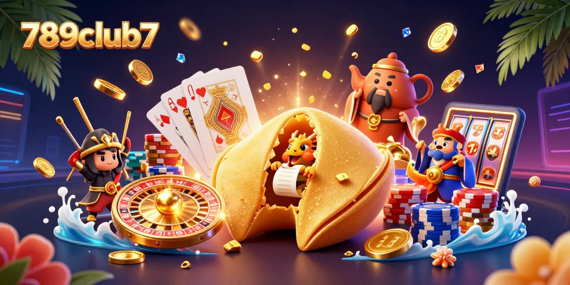 Engage in gaming excitement at 789club7 while winning with vibrant 3D slot visuals and golden treasures.