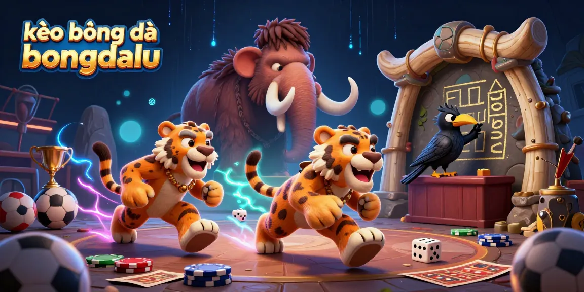 Experience thrilling kèo bóng đá bongdalu with vibrant sports betting visuals in a dynamic 3D scene.