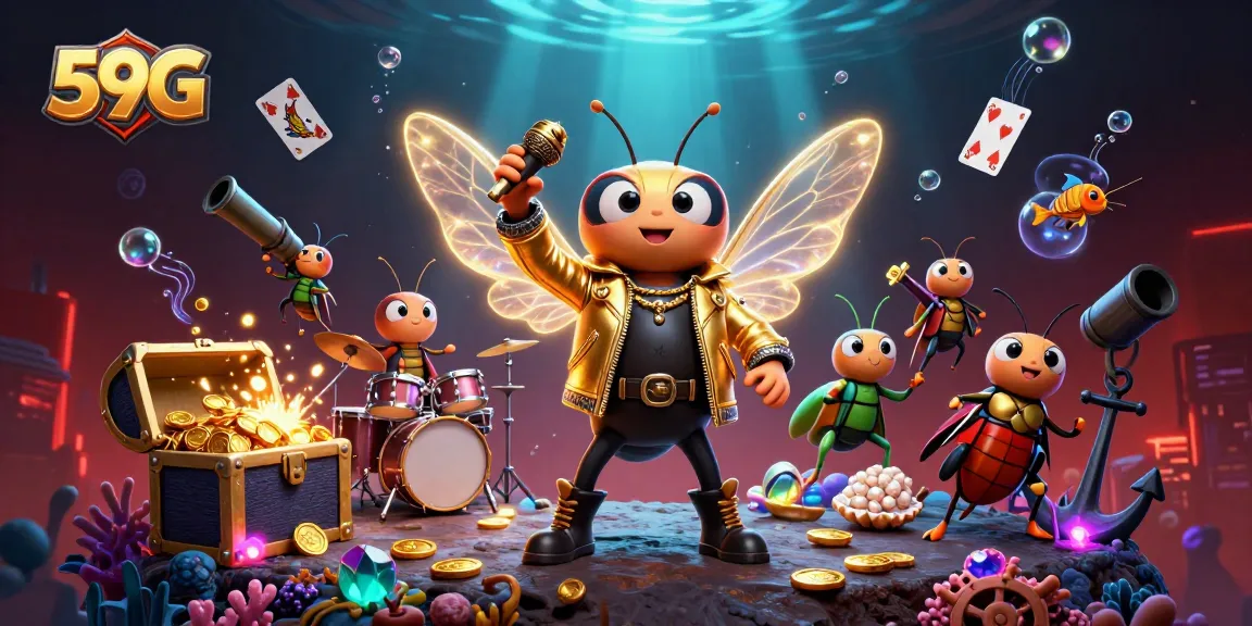 Engage with thrilling 59G casino gaming featuring unique 3D characters and rich underwater treasures.