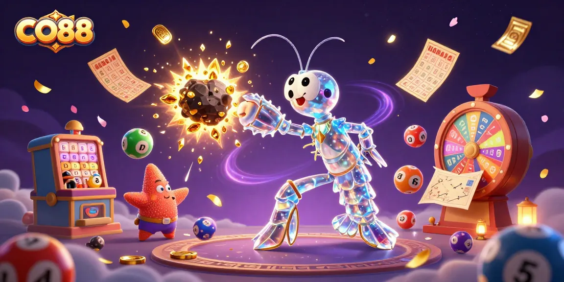 Hit the jackpot with CO88 as galactic characters battle for treasure in a vibrant casino scene.