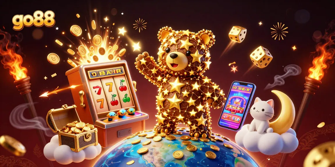 Experience exhilarating wins at go88's thrilling casino, packed with slot machines and vibrant gaming elements.