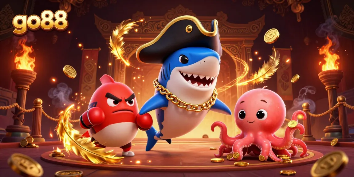 Engage in thrilling gameplay at go88 with vibrant characters and gold coin action.