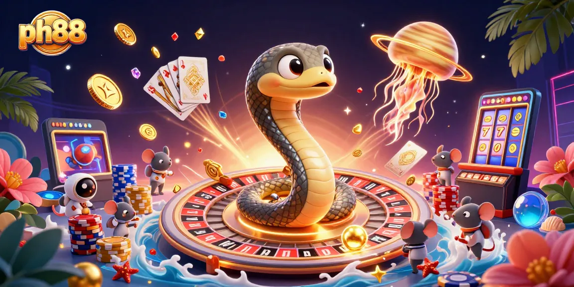 Experience exciting gameplay at ph88 with a cosmic roulette featuring gambling cartoon characters.